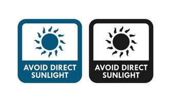 Avoid direct sunlight logo template illustration vector