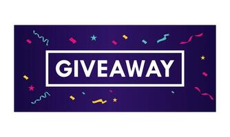 give away logo template illustration vector