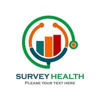 Medical survey logo template illustration vector