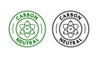 carbón neutral diseño logo modelo ilustracion vector