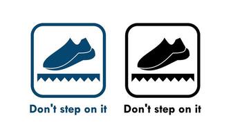 Don't step on it design logo template illustration vector