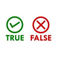 true or false template illustration vector