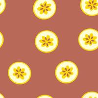 Exotic tropical seamless pattern with banana slices. Perfect print for paper, textile and fabric. Hand drawn llustration. vector