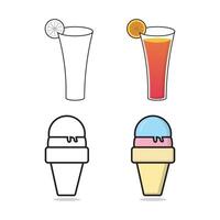 Summer Line Icons. Editable Stroke. Pixel Perfect. For Mobile and Web vector