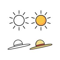 Summer Line Icons. Editable Stroke. Pixel Perfect. For Mobile and Web vector