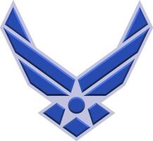 Blue badge of the US Air Force vector