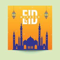 social medios de comunicación póster diseño para eid vector