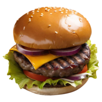 délicieux Burger avec du boeuf Burger Bacon fromage et Viande pain salade tomates png