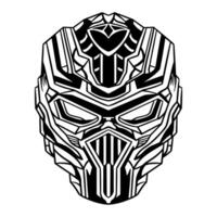 Handdrawn Futuristic Cyberpunk mask vector