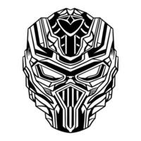 Handdrawn Futuristic Cyberpunk mask vector