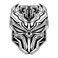 Handdrawn Futuristic Cyberpunk mask vector