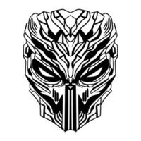 Handdrawn Futuristic Cyberpunk mask vector