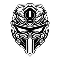 Handdrawn Futuristic Cyberpunk mask vector