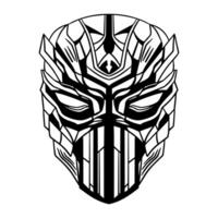 Handdrawn Futuristic Cyberpunk mask vector