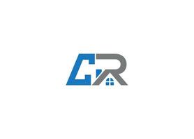 CR creative modern real estate logo design icon template vector
