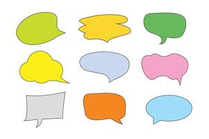 Set of callout, speech bubbles, chats, elements icons, illustration. vector