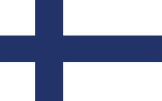 Finland national official flag symbol, banner illustration. vector