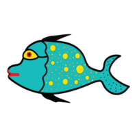 colorful fish monster design png