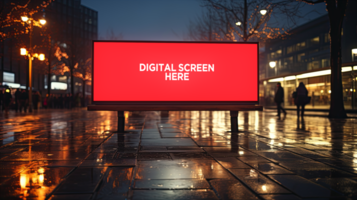 mockup of a billboard on the City psd