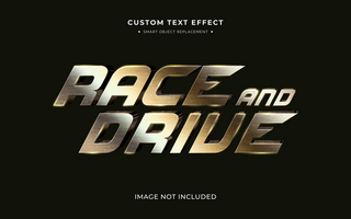 Racing movie 3d text style effect psd