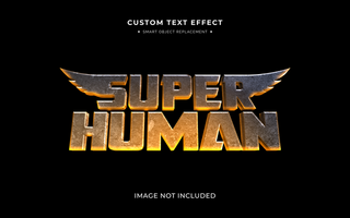 Super heroi filme 3d texto estilo efeito psd