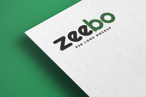 ontbood logo mockup Aan wit papier psd