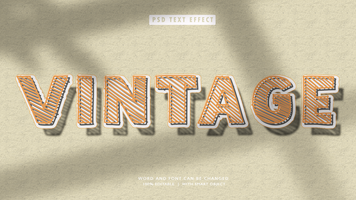 Vintage Style Editable Text Effects psd