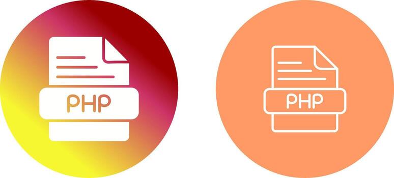 PHP Icon Design vector