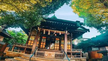 Nishimukai Tenjin Shrine, a shrine located in Shinjuku, Shinjuku-ku, Tokyo, Japan It is said to have been founded by Togao Akie Shonin in 1228, and because the shrine building faces west photo