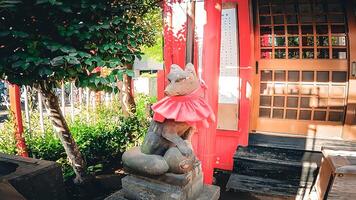 Hatsudai Shusse Inari Daimyojin, a shrine located in Hatsudai, Shibuya-ku, Tokyo, Japan It is located up a hill, in a residential area, next to the Hatsudai Children's Amusement Park. photo