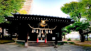 santuario salón de adoración.takezuka santuario, un santuario situado en tomarnotsuka, adachi pabellón, tokio, Japón eso es dijo ese durante el 978-982, ise jingu estaba oficial y construido, foto