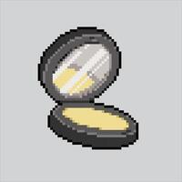 píxel Arte ilustración hacer arriba cara polvo. pixelado cara polvo. maquillaje cara polvo pixelado para el píxel Arte juego y icono para sitio web y juego. vector