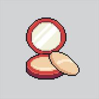 píxel Arte ilustración hacer arriba cara polvo. pixelado cara polvo. maquillaje cara polvo pixelado para el píxel Arte juego y icono para sitio web y juego. vector