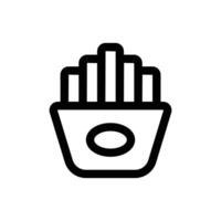 Simple French Fries icon. The icon can be used for websites, print templates, presentation templates, illustrations, etc vector