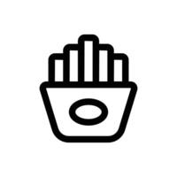 Simple French Fries icon. The icon can be used for websites, print templates, presentation templates, illustrations, etc vector