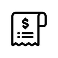 Simple Bill icon. The icon can be used for websites, print templates, presentation templates, illustrations, etc vector