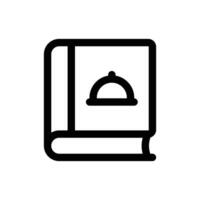 Simple Recipe Book icon. The icon can be used for websites, print templates, presentation templates, illustrations, etc vector