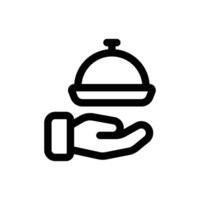 Simple Serve icon. The icon can be used for websites, print templates, presentation templates, illustrations, etc vector