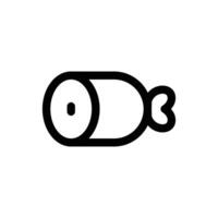 Simple Sausage icon. The icon can be used for websites, print templates, presentation templates, illustrations, etc vector