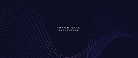 Information technology, digital age, data visualization, future technology background. Concept of futuristic technology. Smooth wave lines with purple, blue, and green gradient banner, presentation vector