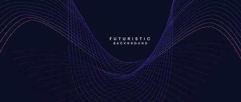 Information technology, digital age, data visualization, future technology background. Concept of futuristic technology. Smooth wave lines with purple, blue, and green gradient banner, presentation vector