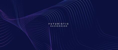 Information technology, digital age, data visualization, future technology background. Concept of futuristic technology. Smooth wave lines with purple, blue, and green gradient banner, presentation vector