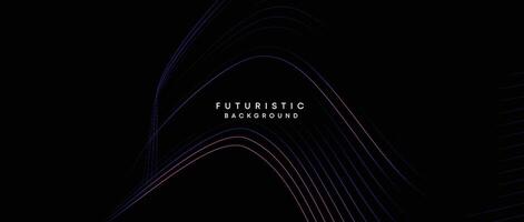 Information technology, digital age, data visualization, future technology background. Concept of futuristic technology. Smooth wave lines with purple, blue, and green gradient banner, presentation vector