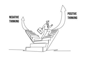 One continuous line drawing of Comparing business process concept. Doodle illustration in simple linear style. vector