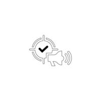 Continuous one line drawing of a vote ballot box. illustration. Election concept . fingerprint icon with check mark. vector