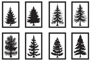 Christmas Tree silhouette bundile vector