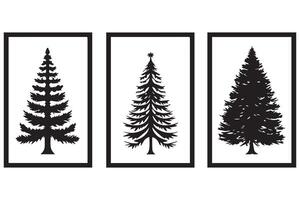 christmas tree set bundile vector