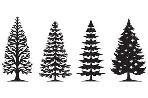 christmas tree set bundile vector