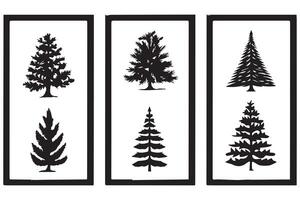 Navidad árbol silueta haz vector