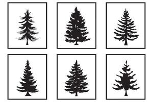 Christmas Tree Silhouette bundle vector